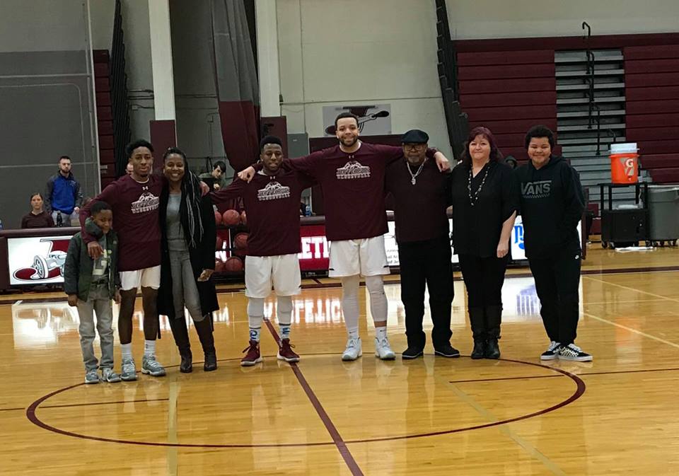 Jefferson Men's Basketball Sophomores with their families
