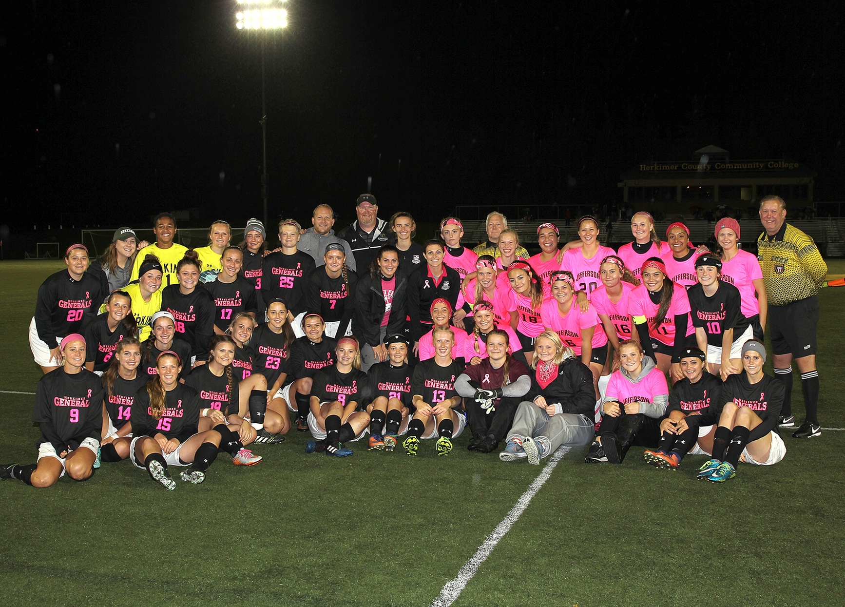 Herkimer Lady Generals and the Lady Cannoneers join forces in the fight against Breast Cancer