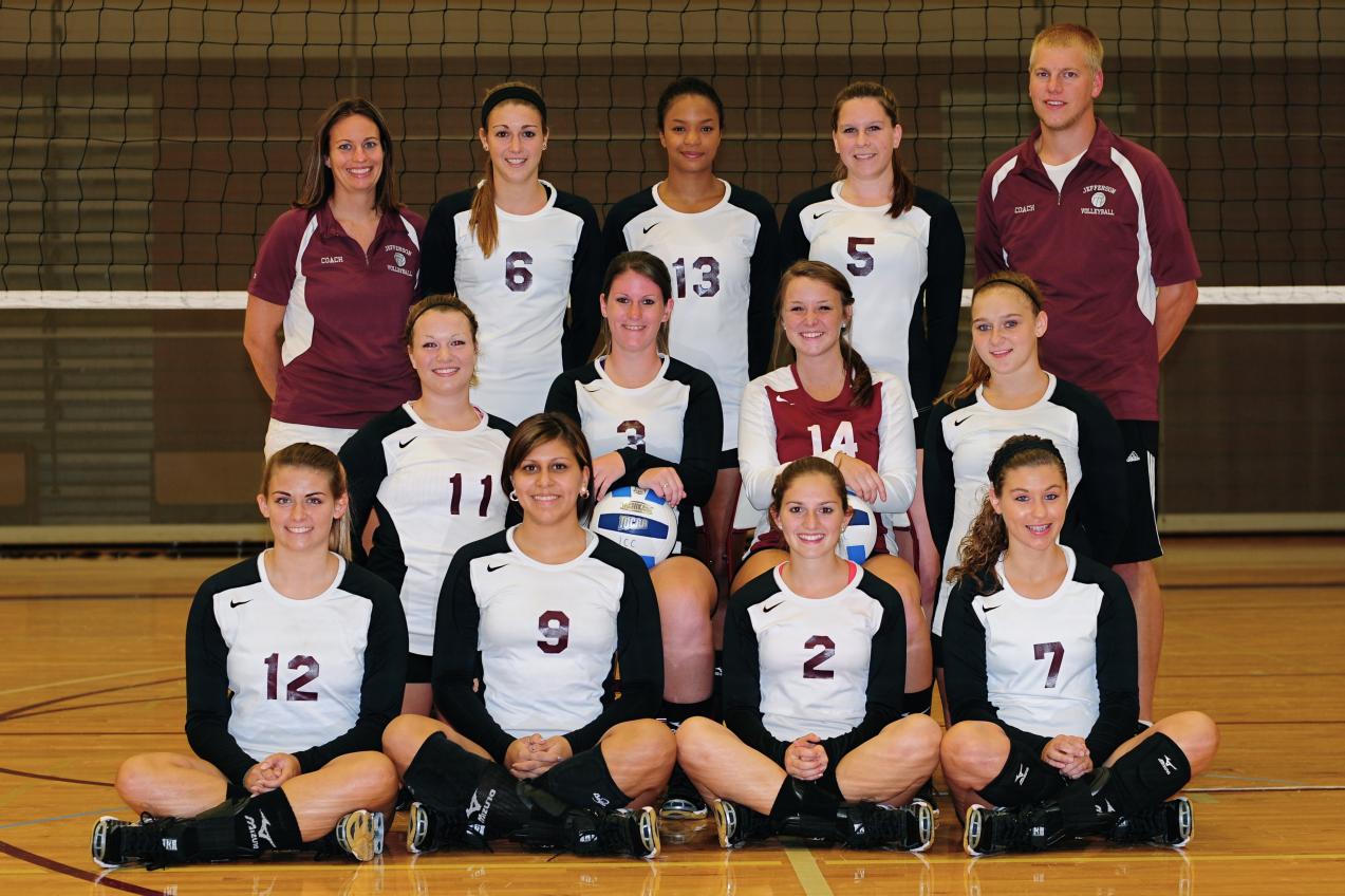 2012 Volleyball Team photo with coaches